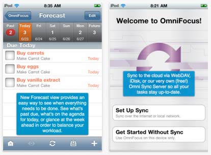 OminiFocus per iPhone: aggiornamento disponibile