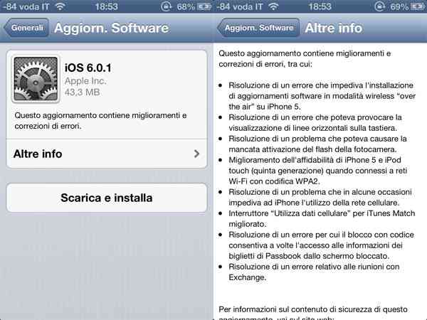 Apple iOS 6.0.1